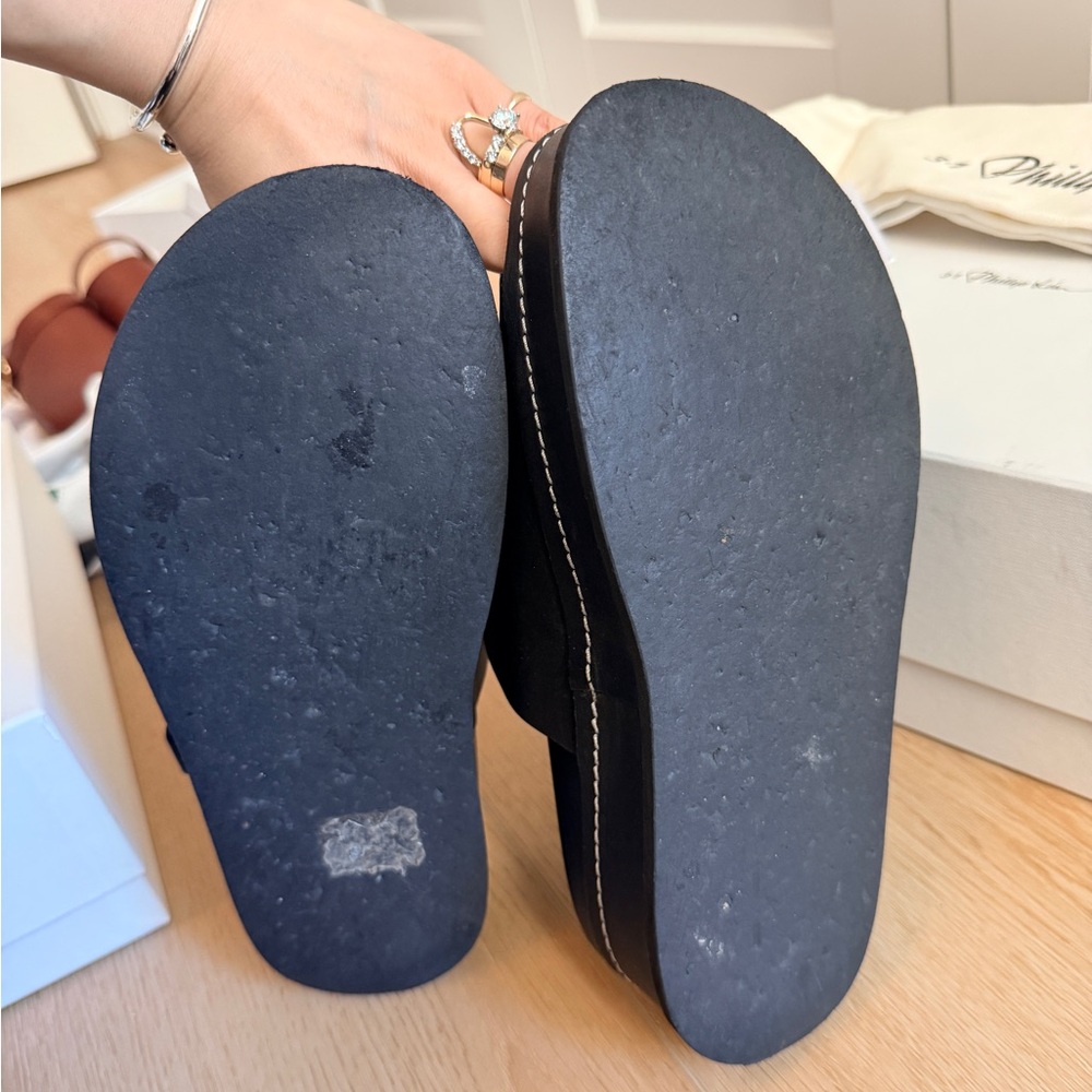 3.1 PHILLIP LIM LEATHER PLATFORM SANDALS - Picture 11 of 13